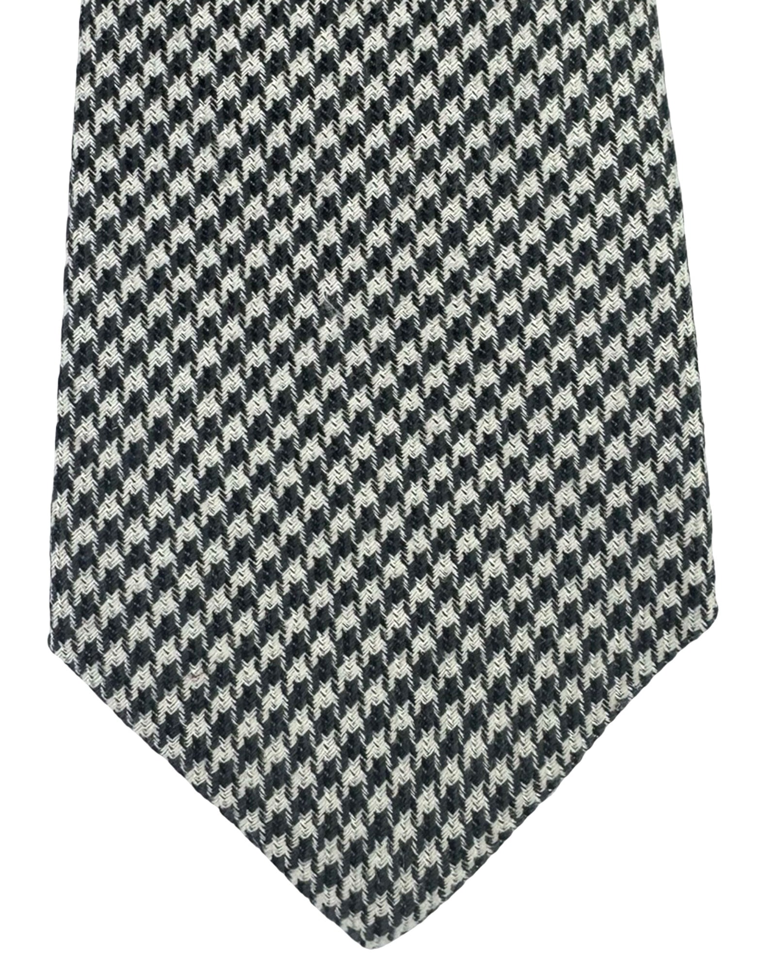 Brunello Cucinelli Tie Houndstooth -  Wool Silk