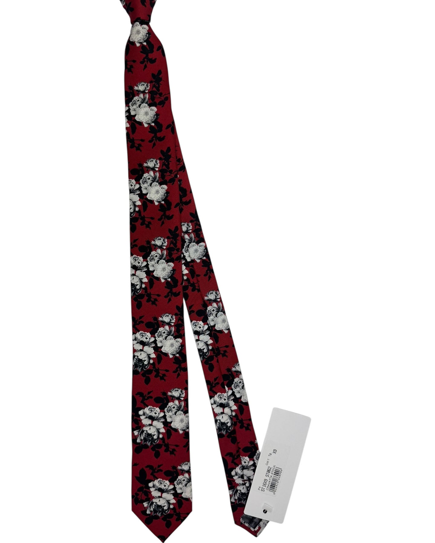 Dolce & Gabbana Skinny Tie Dark Red Floral