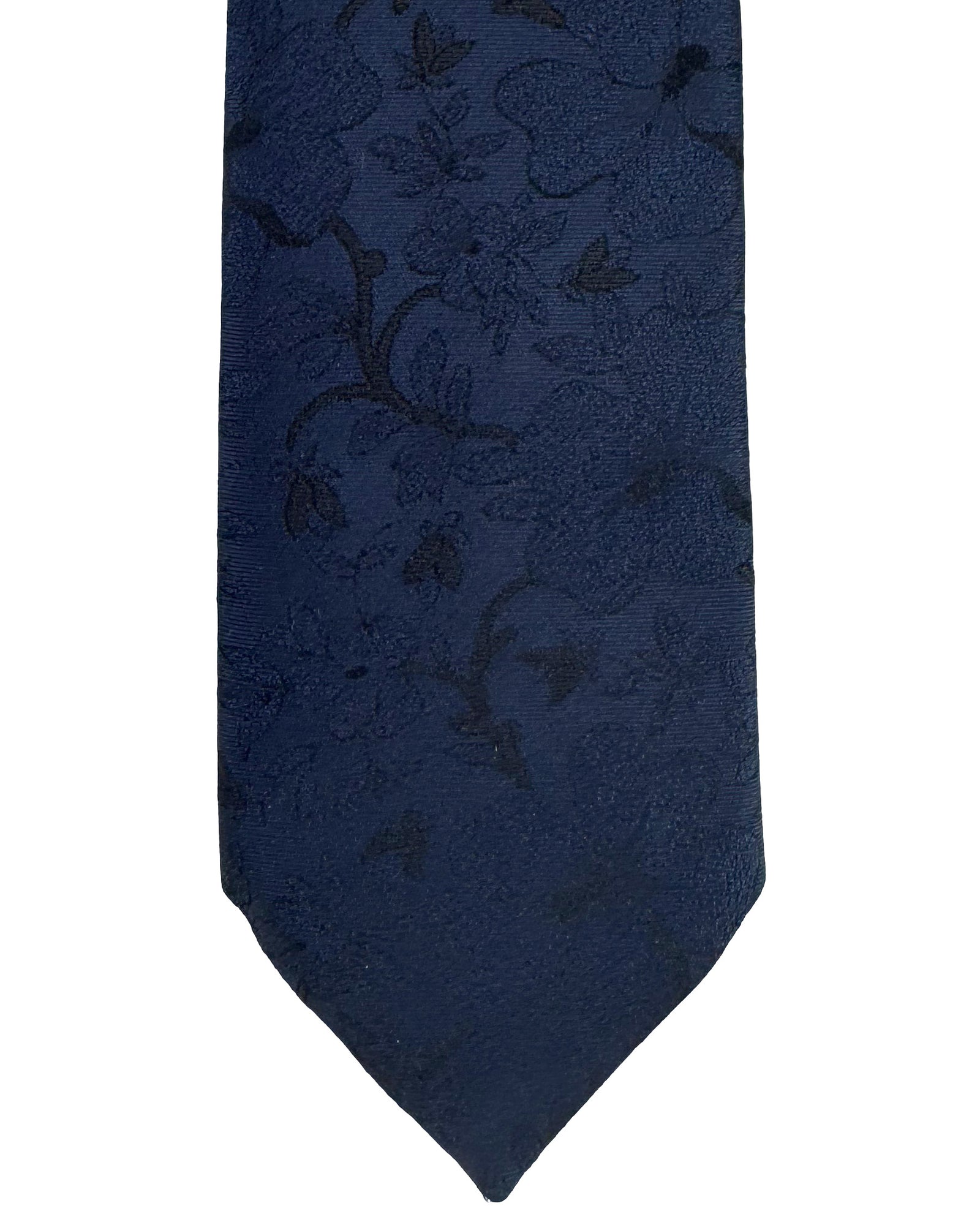Dolce & Gabbana Skinny Tie Floral Midnight Blue