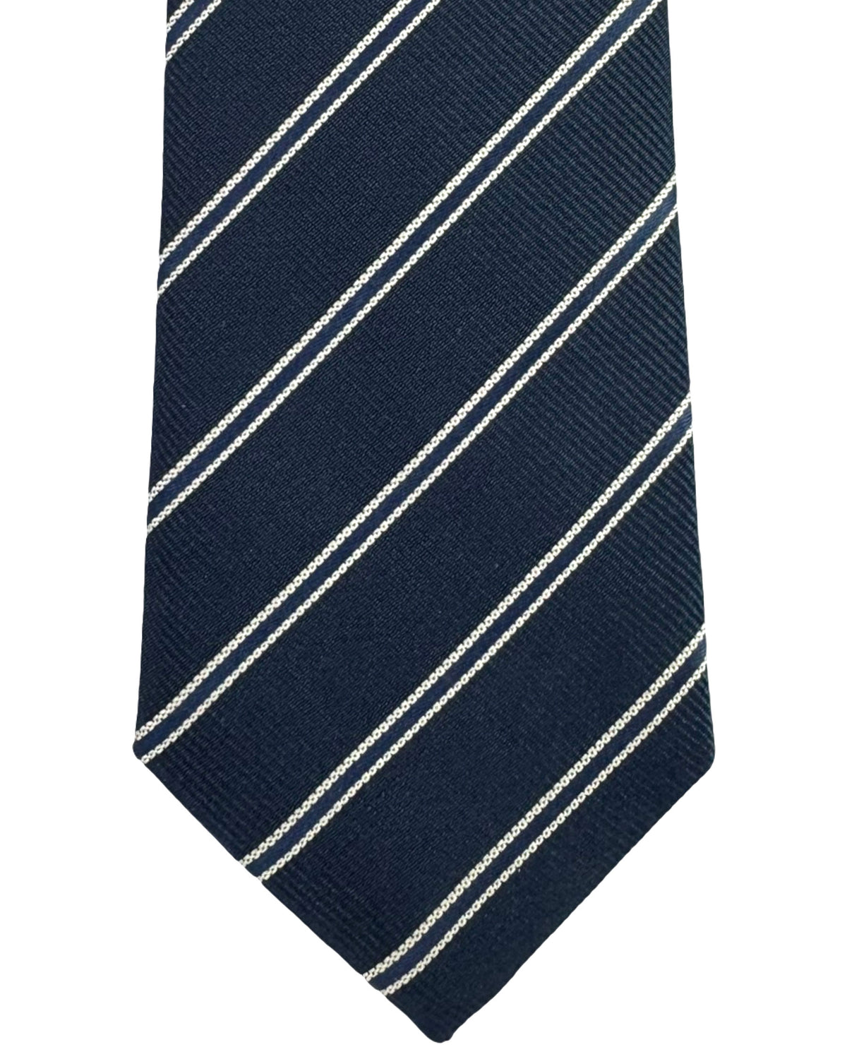 Dolce & Gabbana Skinny Tie Gray Silver Stripes