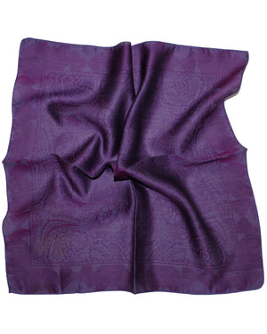 Etro Silk Pocket Square Purple Ornamental