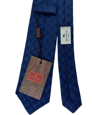 Etro Tie Dark Blue Medallion