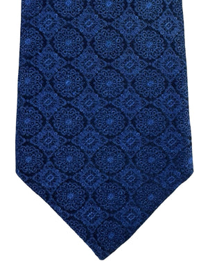 Etro Tie Dark Blue Medallion