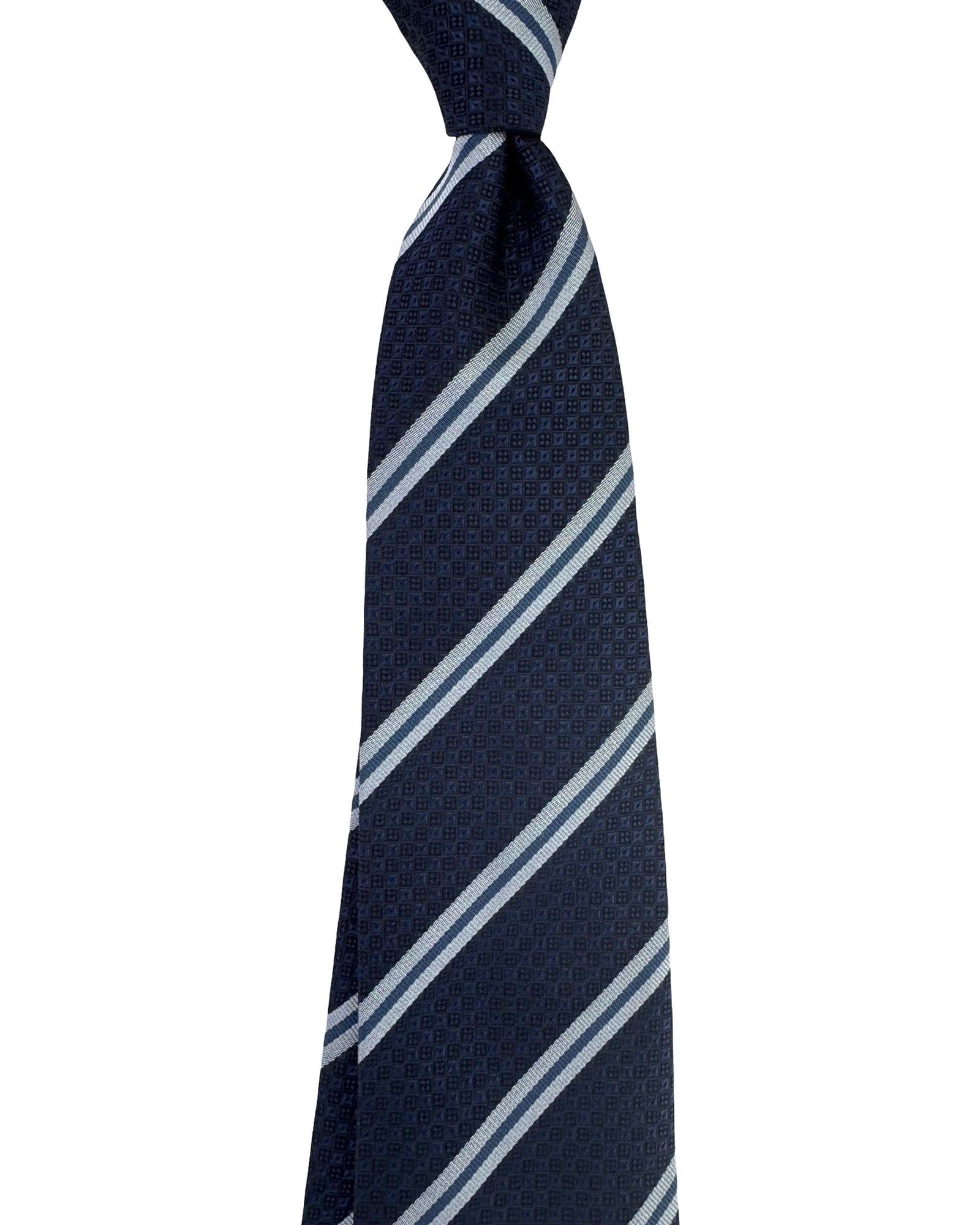 Etro Silk Tie Navy Stripes