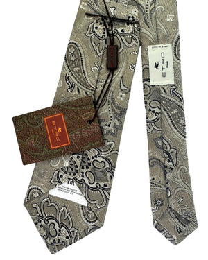 Etro Tie Taupe Paisley Design