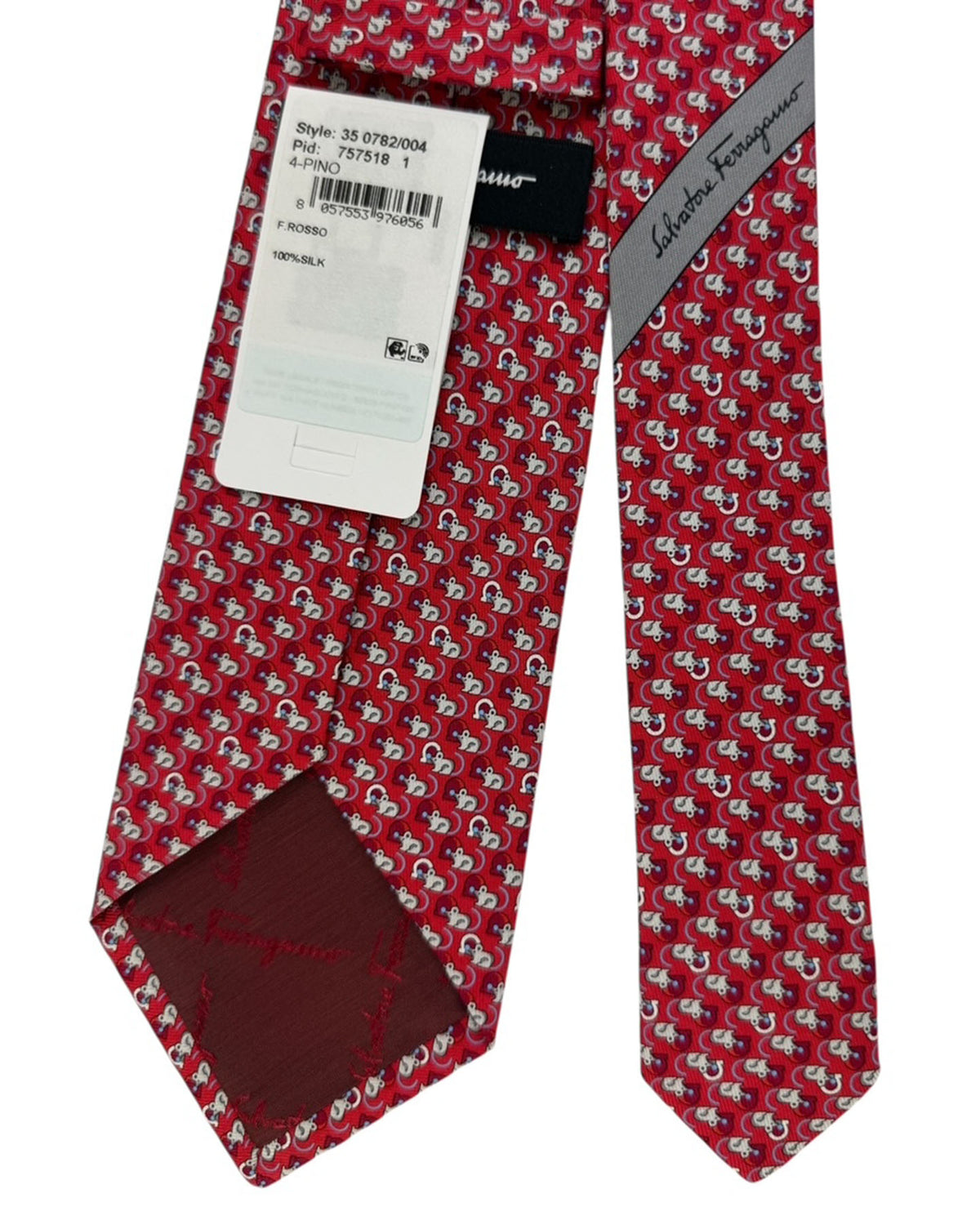 Salvatore Ferragamo Tie Red Mouse Design