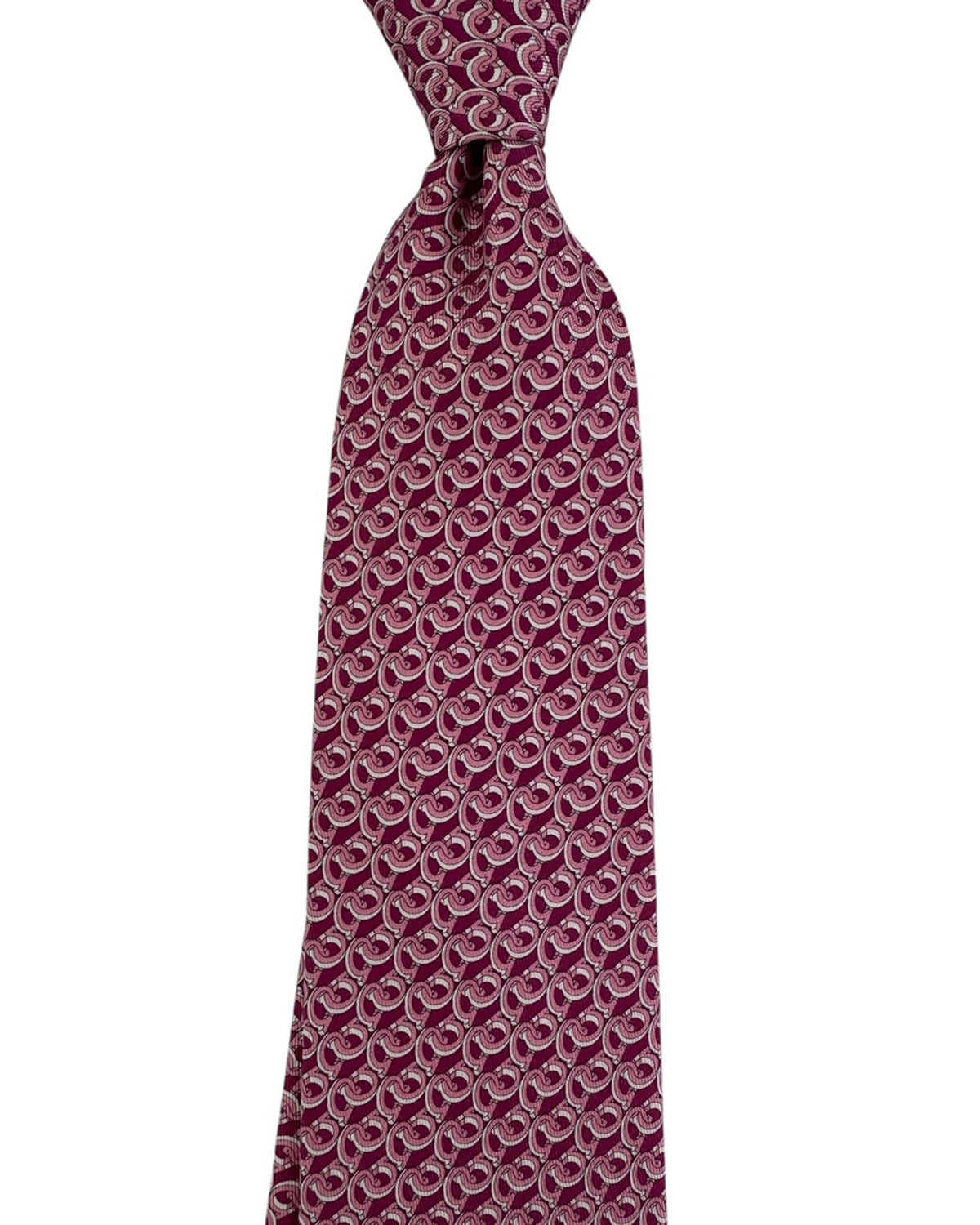 Salvatore Ferragamo Tie Magenta Interlocking Gancini