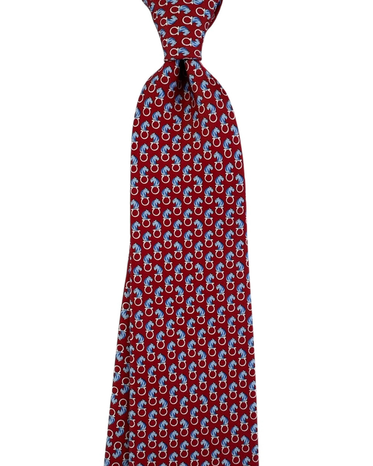 Salvatore Ferragamo Tie Feline Red Tiger & Gancini Design SALE