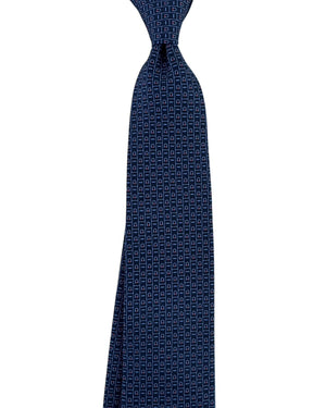 Salvatore Ferragamo Tie Navy Blue With Gancini Pattern