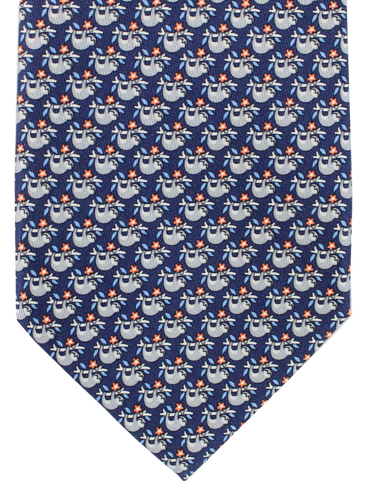 Salvatore Ferragamo Tie Navy Panda Novelty