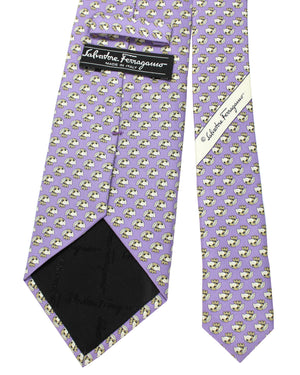 Salvatore Ferragamo Tie Lilac Dog Novelty SALE