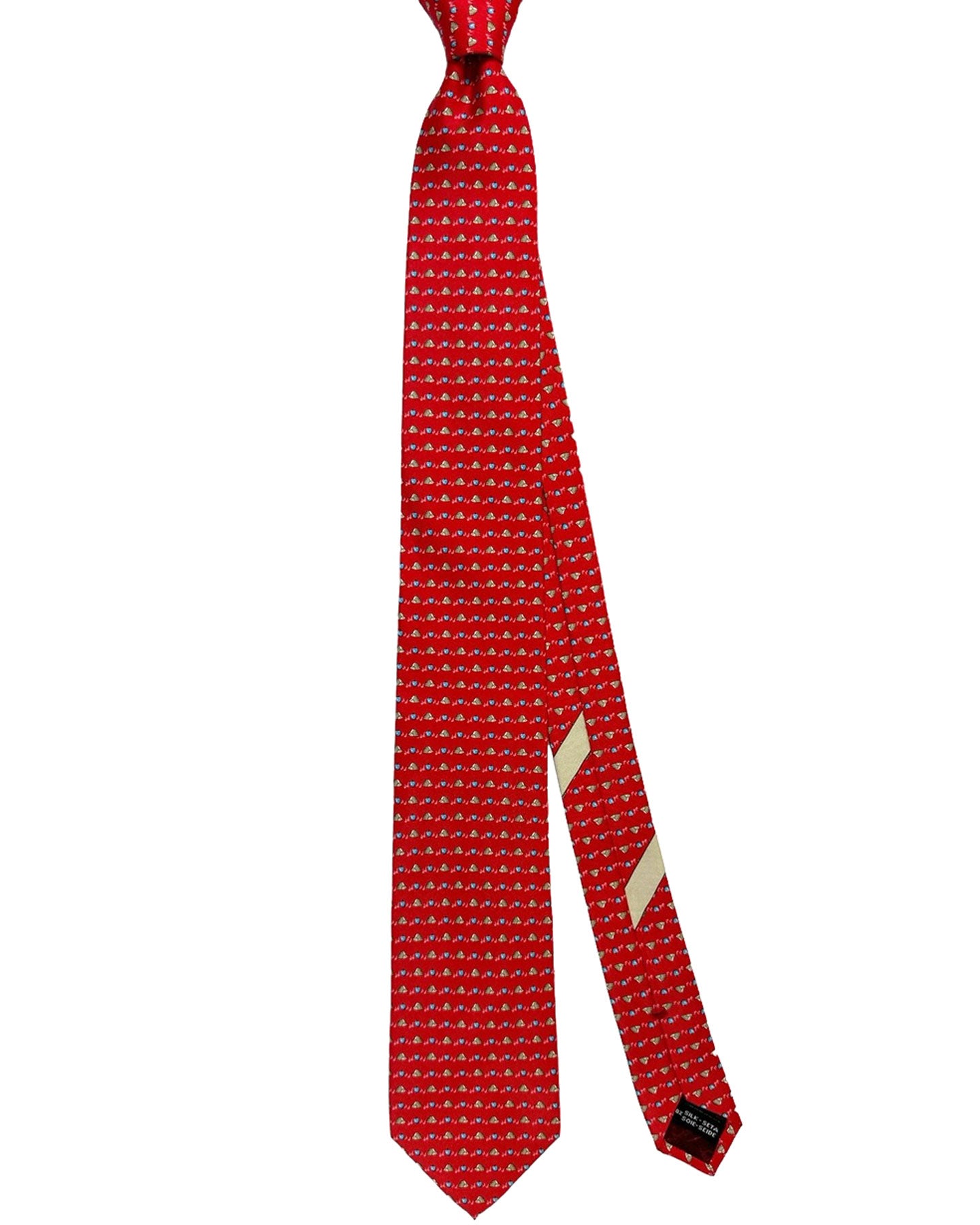 Salvatore Ferragamo Silk Tie Red Novelty Apple