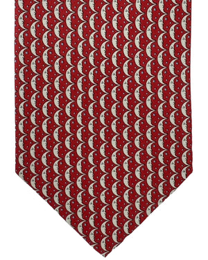 Salvatore Ferragamo Tie Red Moon - Novelty