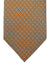 Salvatore Ferragamo Tie Orange Gray Interlocking Gancini