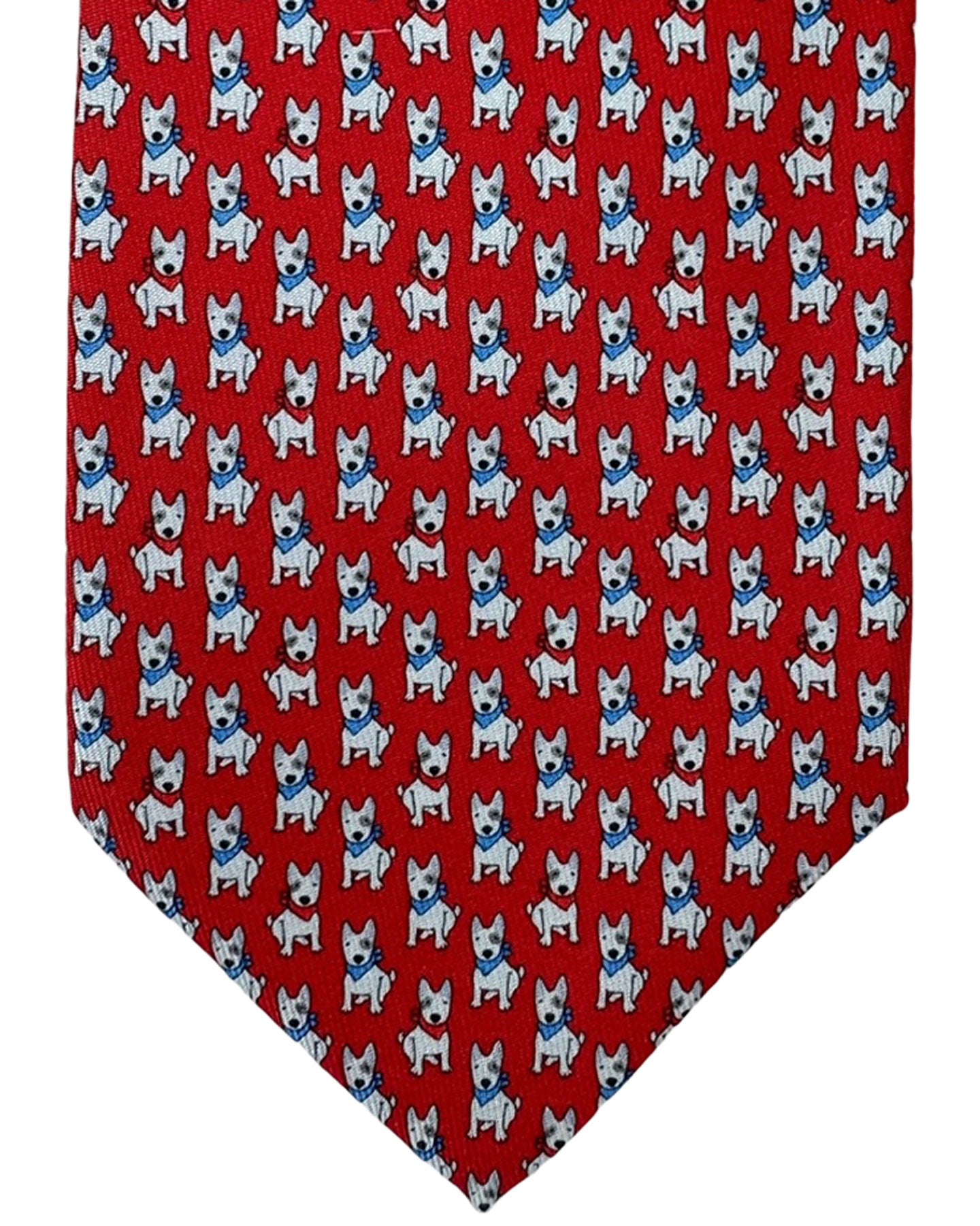 Salvatore Ferragamo Tie Red Dog - New 2024 Collection