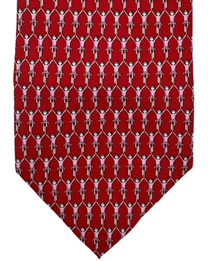 Salvatore Ferragamo Tie Red Cyclist