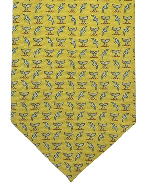 Salvatore Ferragamo Tie Yellow Seagull & Whale