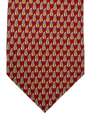 Salvatore Ferragamo Novelty Tie Red Duck Design