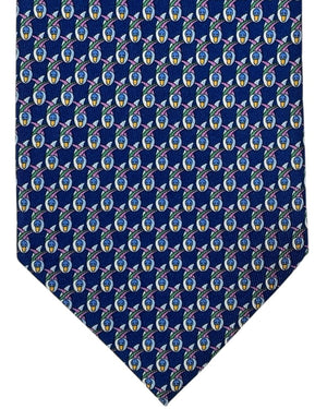 Salvatore Ferragamo Novelty Tie Navy Duck Design