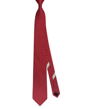 Salvatore Ferragamo Tie Red Interlocking Gancini