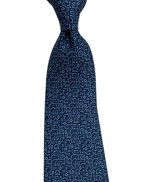 Salvatore Ferragamo Tie Navy Original Gancini Design