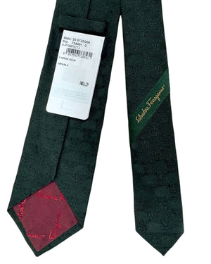 Salvatore Ferragamo Narrow Tie Green Design