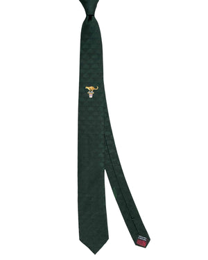 Salvatore Ferragamo Narrow Tie Green Cheetah Design