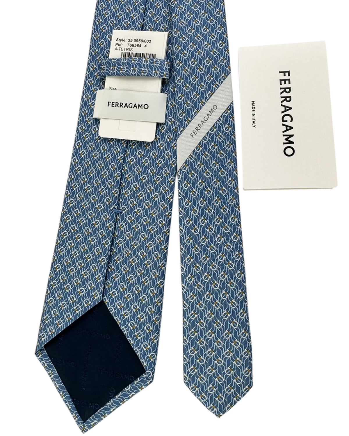 Salvatore Ferragamo Tie Blue Gancini 
