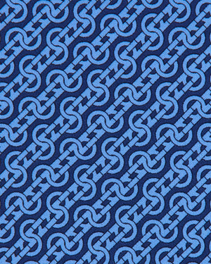 Salvatore Ferragamo Tie Navy Blue Interwoven Gancini