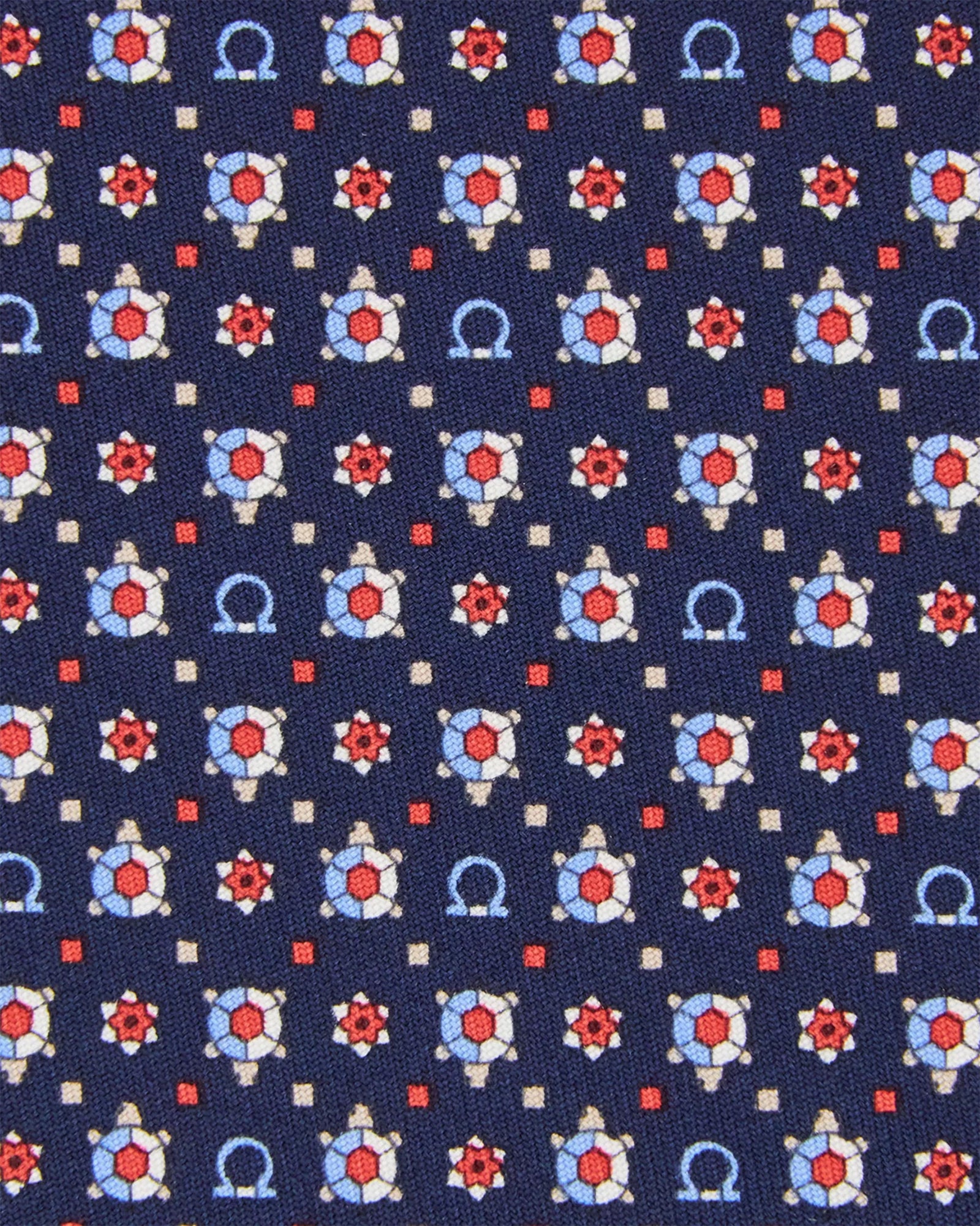 Salvatore Ferragamo Tie Midnight Blue Turtle Gemstones Design