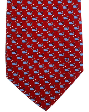 Salvatore Ferragamo Tie Red Whale - New Collection