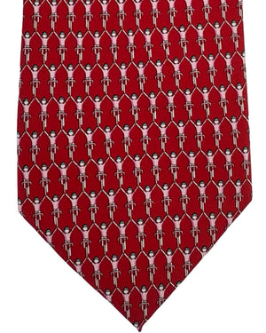 Salvatore Ferragamo Tie Red Cycling - Novelty