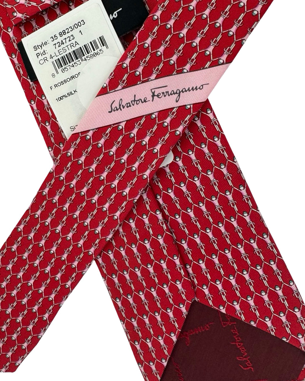Salvatore Ferragamo Tie Red Cycling - Novelty