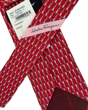 Salvatore Ferragamo Tie Red Cycling - Novelty