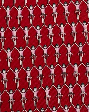 Salvatore Ferragamo Tie Red Cycling - Novelty