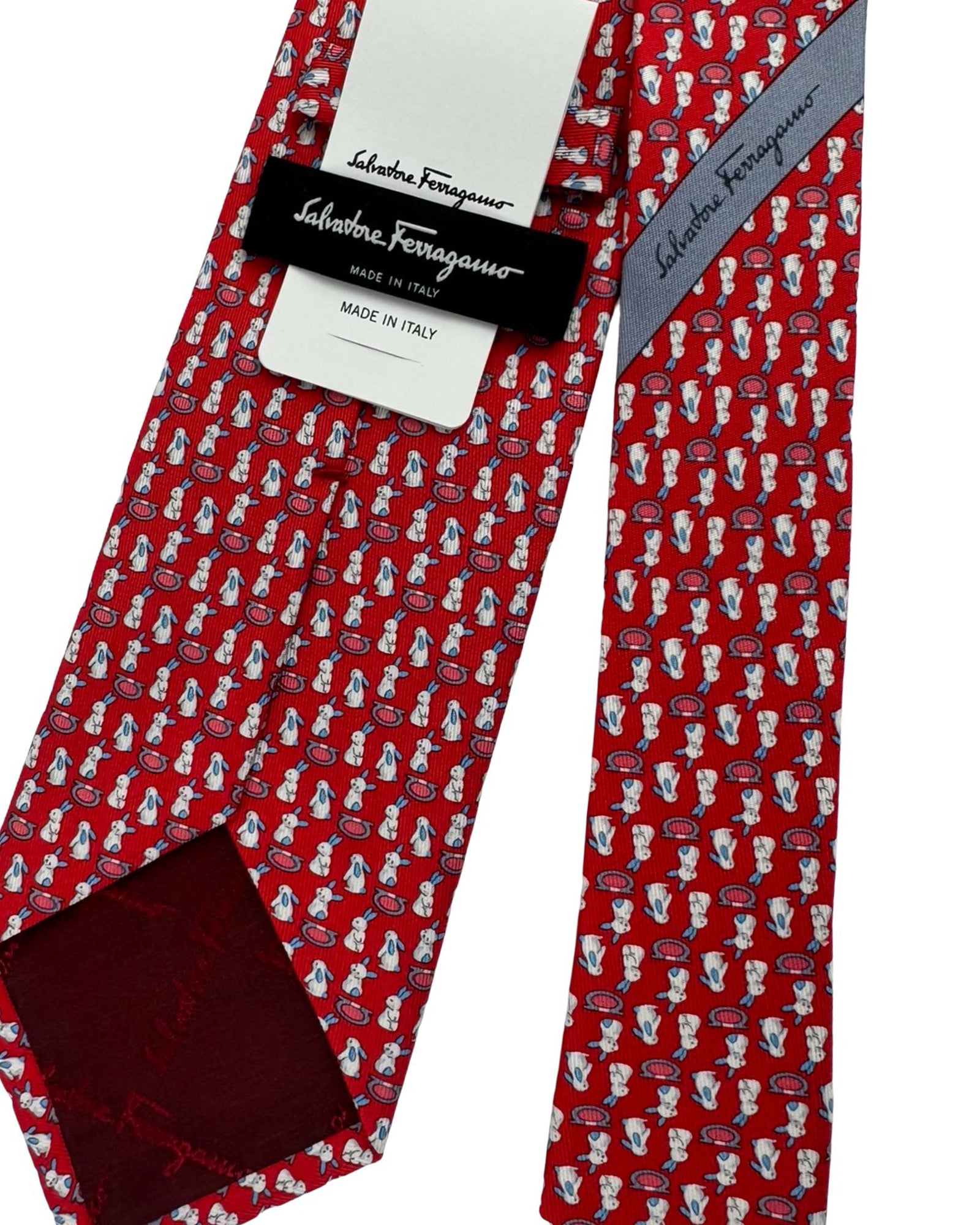 Salvatore Ferragamo Tie Red Novelty Design