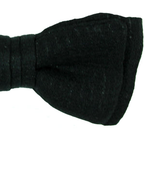 Salvatore Ferragamo Bow Tie Black Pattern - Wool Silk Pre-Tied Designer Bow SALE