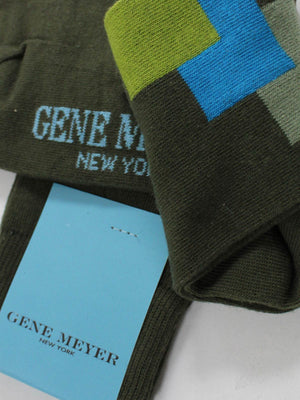 Gene Meyer Socks Rectangles Design - Made In Italy SALE