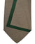 Gene Meyer Necktie Taupe Green Design - Hand Made In Italy