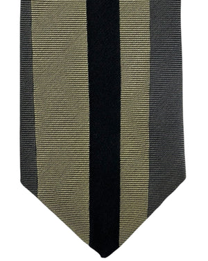 Gene Meyer Tie Gray Taupe Design - Hand Made In Italy