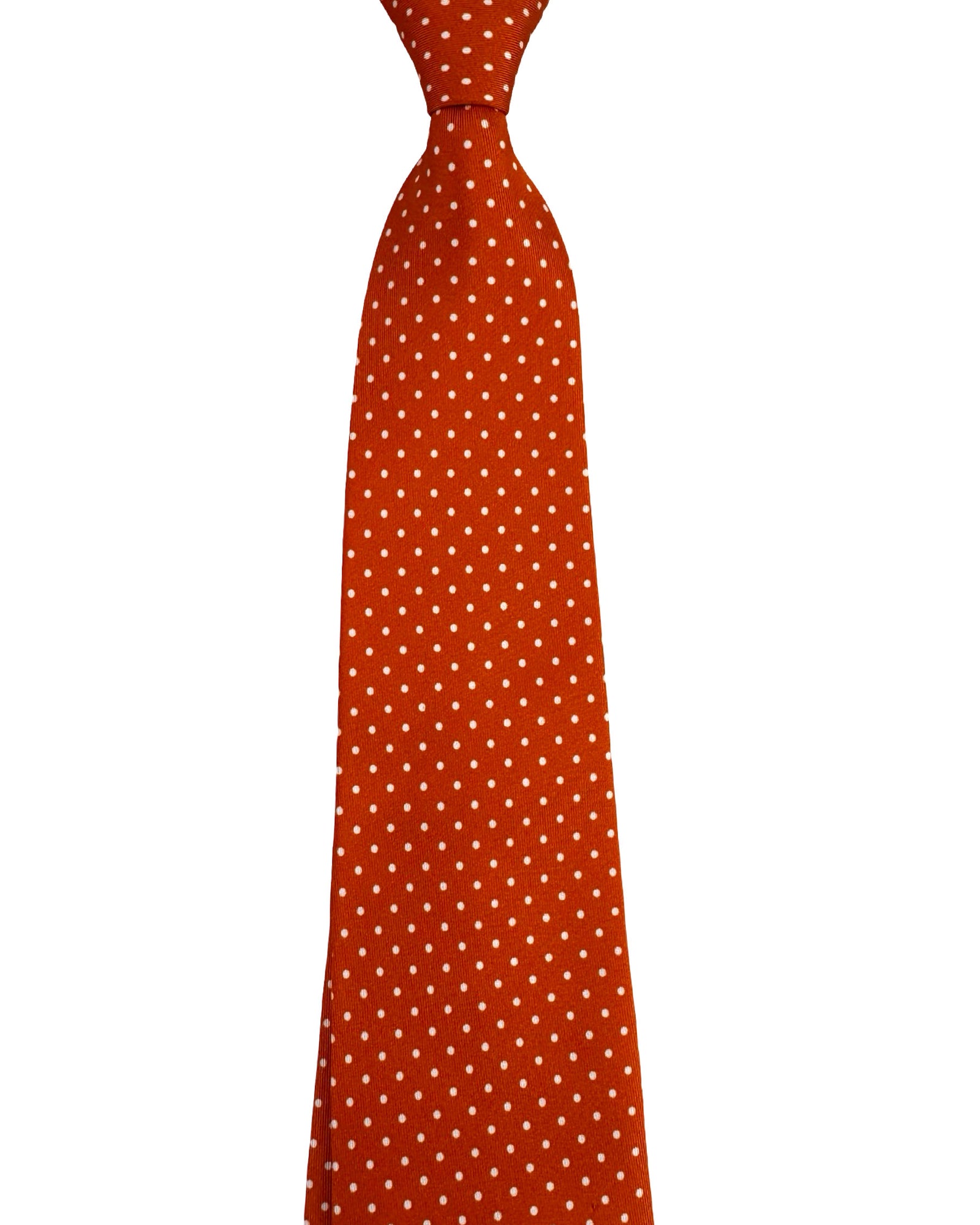 Giampaolo Silk Tie Orange Dots