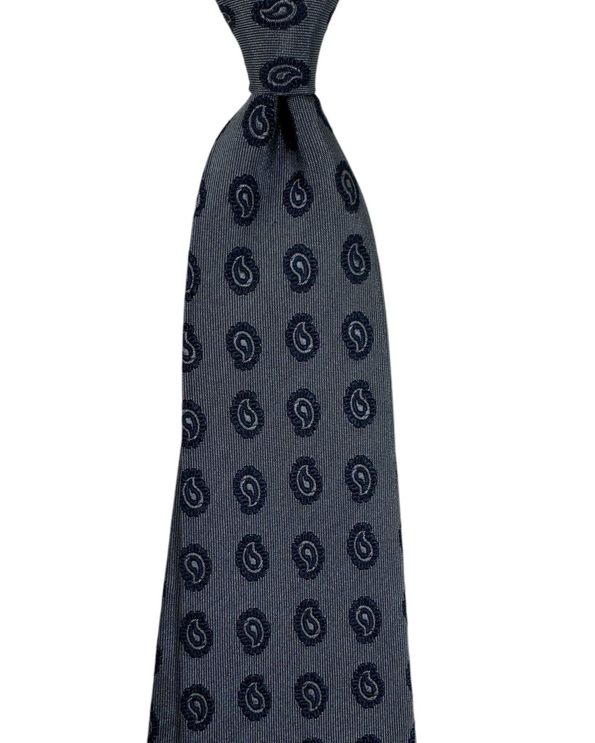 Giampaolo Tie Gray Paisley - Hand Made In Italy FINAL SALE