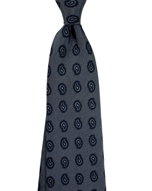 Giampaolo Tie Gray Paisley - Hand Made In Italy FINAL SALE
