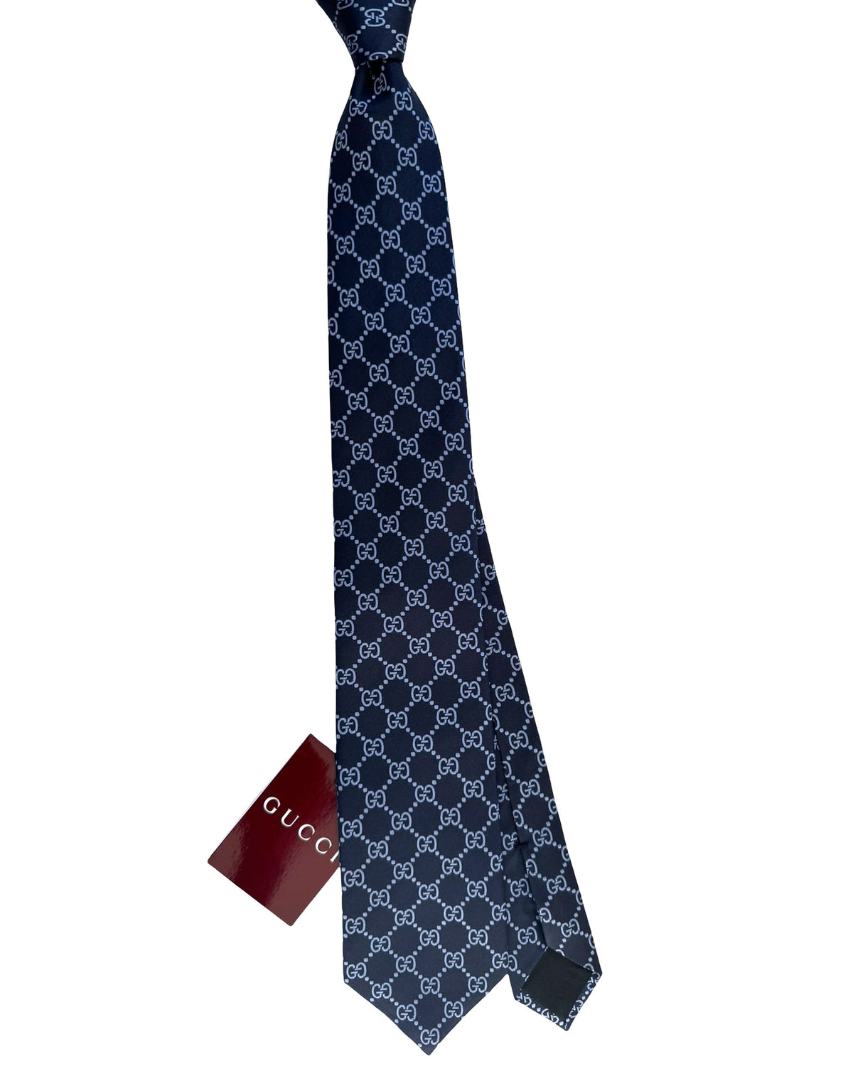 Gucci Tie GG Pattern Navy Blue