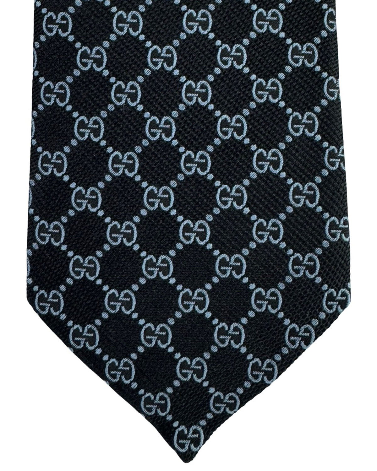 Gucci Tie Midnight Blue GG Pattern - Jacquard Silk