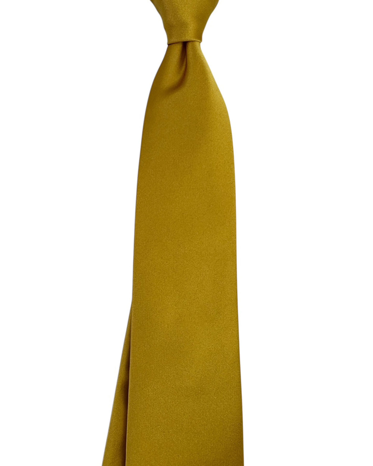 Isaia Sevenfold Tie Yellow Solid