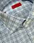 Isaia Shirt White Blue Glen Check 39 - 15 1/2 Regular Fit