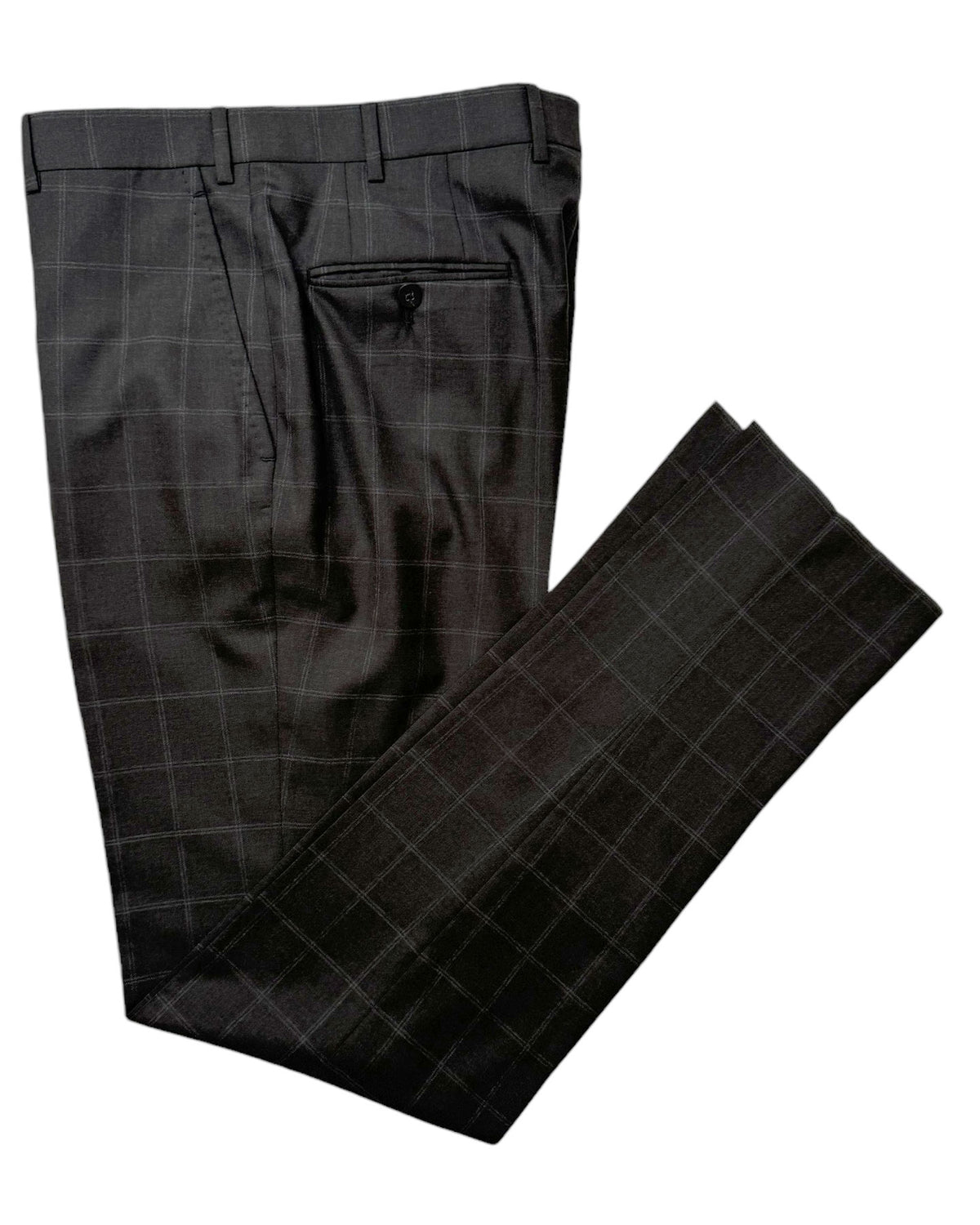 Isaia Suit Dark Gray Windowpane EU 52/ US 42 SALE