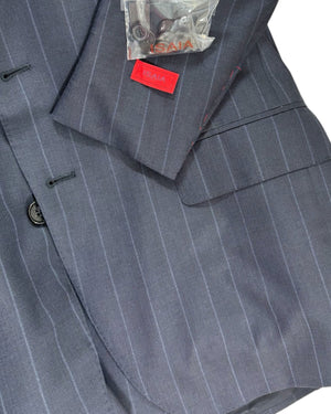 Isaia Suit Midnight Blue Pin Stripe EU 50/ US 40