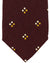 Isaia Tie Maroon Olive Gold Silver Geometric Design - Sartorial Silk Tie